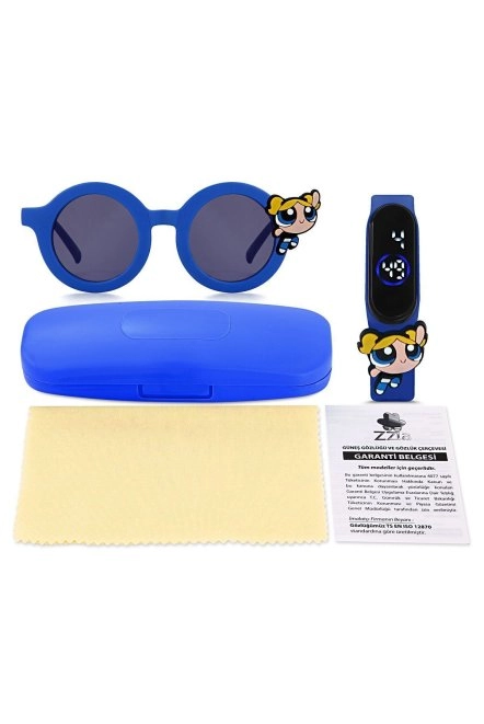 Uv400 Korumalı Çocuk Güneş Gözlüğü 50M Su Geçirmez Çocuk Kol Saati Renkli Kutu Hediyeli Lacivert 213-219-Laci̇vert- [ Power-Yeşi̇l ]