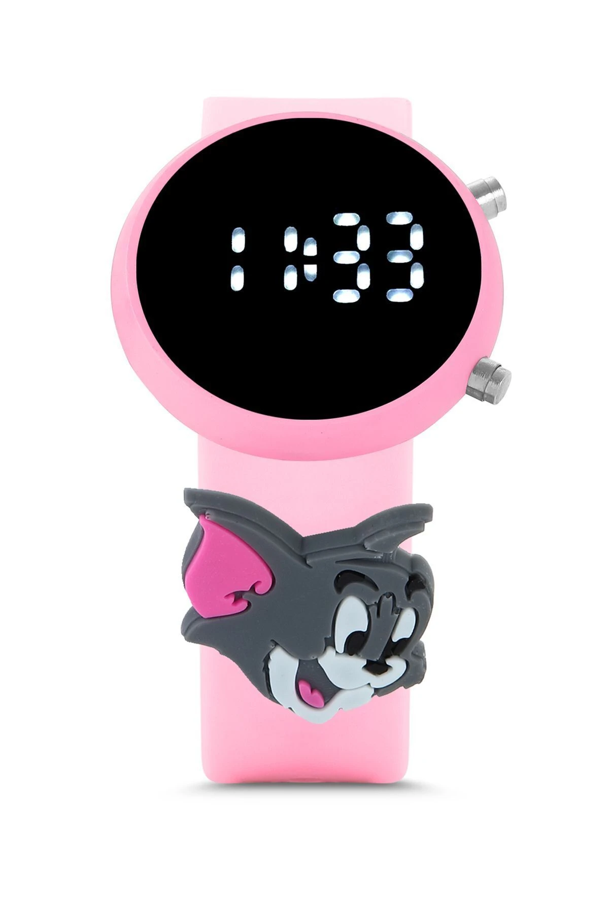 Uv400 Korumalı Çocuk Güneş Gözlüğü 50M Su Geçirmez Çocuk Kol Saati Renkli Kutu Hediyeli Pembe 213-216-Pembe-[ Tom-Pembe ]