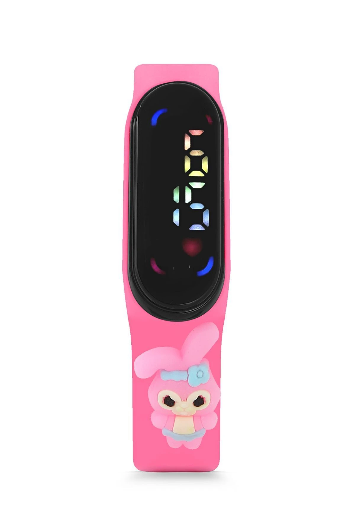 Uv400 Korumalı Çocuk Güneş Gözlüğü 50M Su Geçirmez Çocuk Kol Saati Renkli Kutu Hediyeli Pembe 213-219-Pembe-[Tavşan-Pembe]