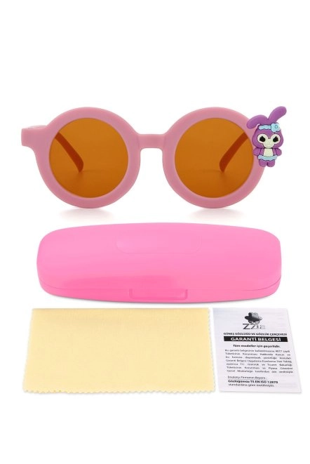 Uv400 Korumalı Çocuk Güneş Gözlüğü Mor Tavşan Renkli Kutu Hediyeli Mor Zzla-213-Mor-Mor-Tavşan