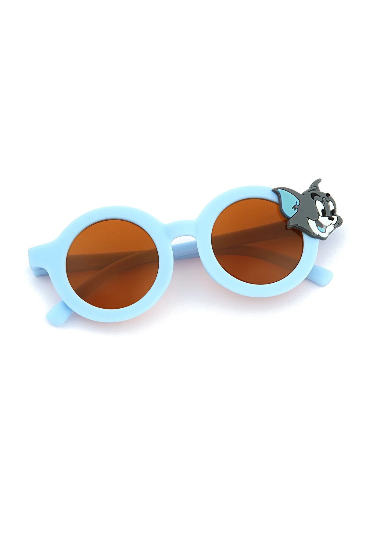 Uv400 Korumalı Fügürlü Çocuk Güneş Gözlüğü Renkli Kutu Hediyeli Mavi Zzla-213-Beyaz-Powerpuff-Sari
